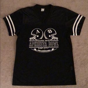 Alpha Phi Black Football Jersey